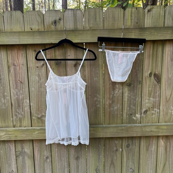 NEW Victoria’s Secret Very Sexy Bride La Fleur Babydoll Lingerie 2pc set NWT - Picture 8 of 13